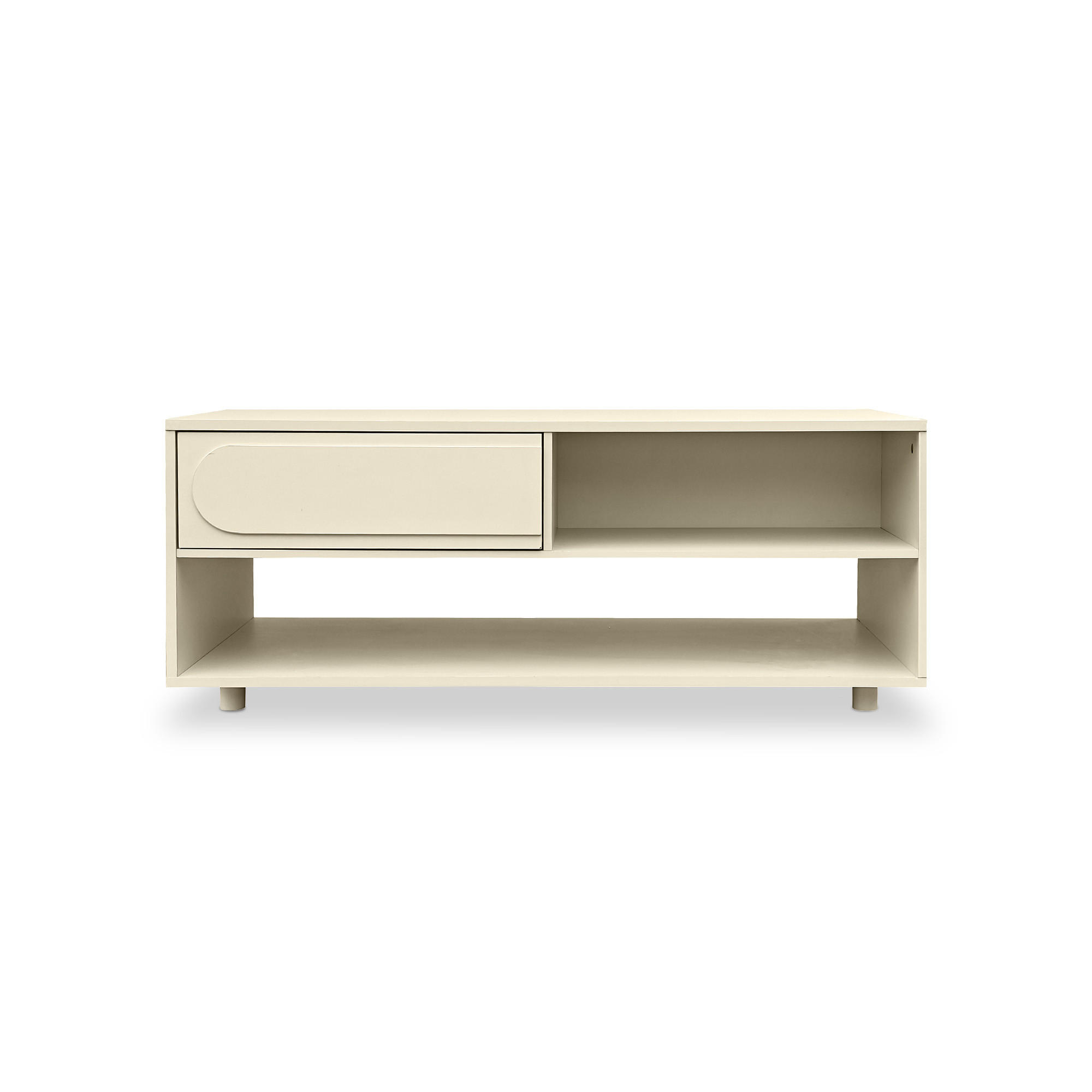 COUCHTISCH FLORA, beige, 110 cm, 1 Schublade, Melaminoberfläche - Beige, Holzwerkstoff (45/110/50cm) - Casanoov