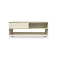 COUCHTISCH FLORA, beige, 110 cm, 1 Schublade, Melaminoberfläche - Beige, Holzwerkstoff (45/110/50cm) - Casanoov