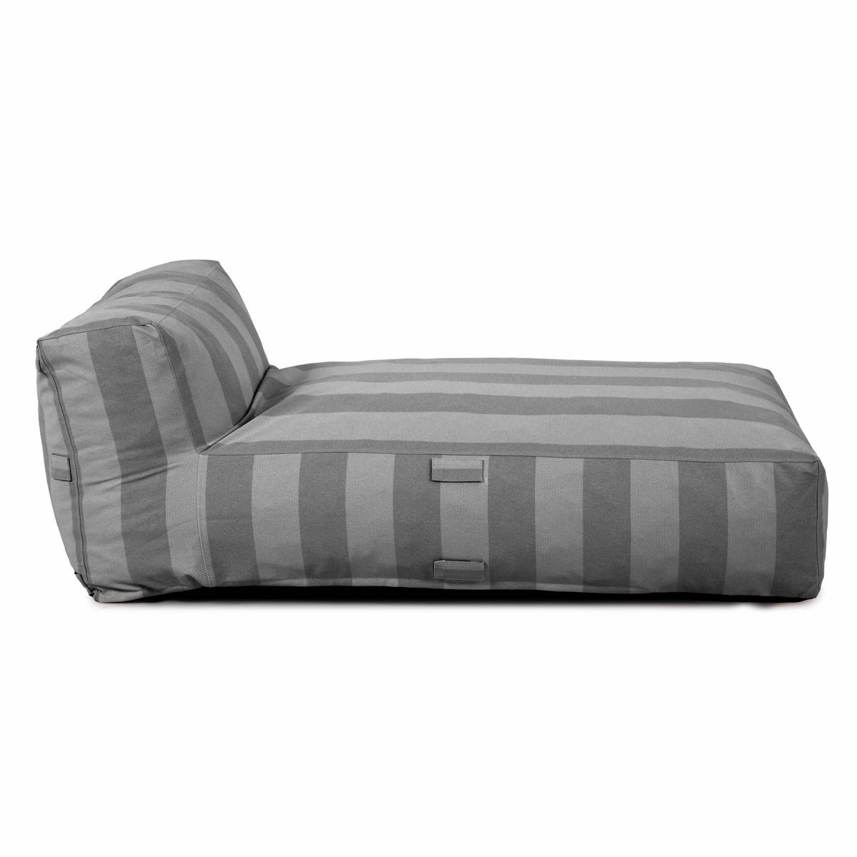 CHAISELONGUE, Grau - Grau, Textil (85/65/160cm) - Oviala