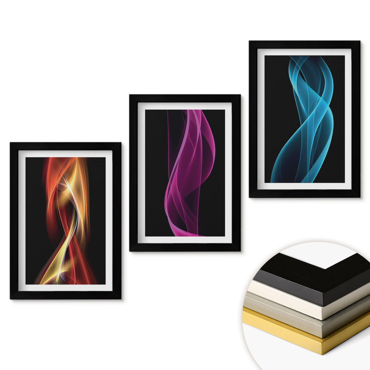 ArtPrintCave Wandbilder Schwarz 20x30 cm