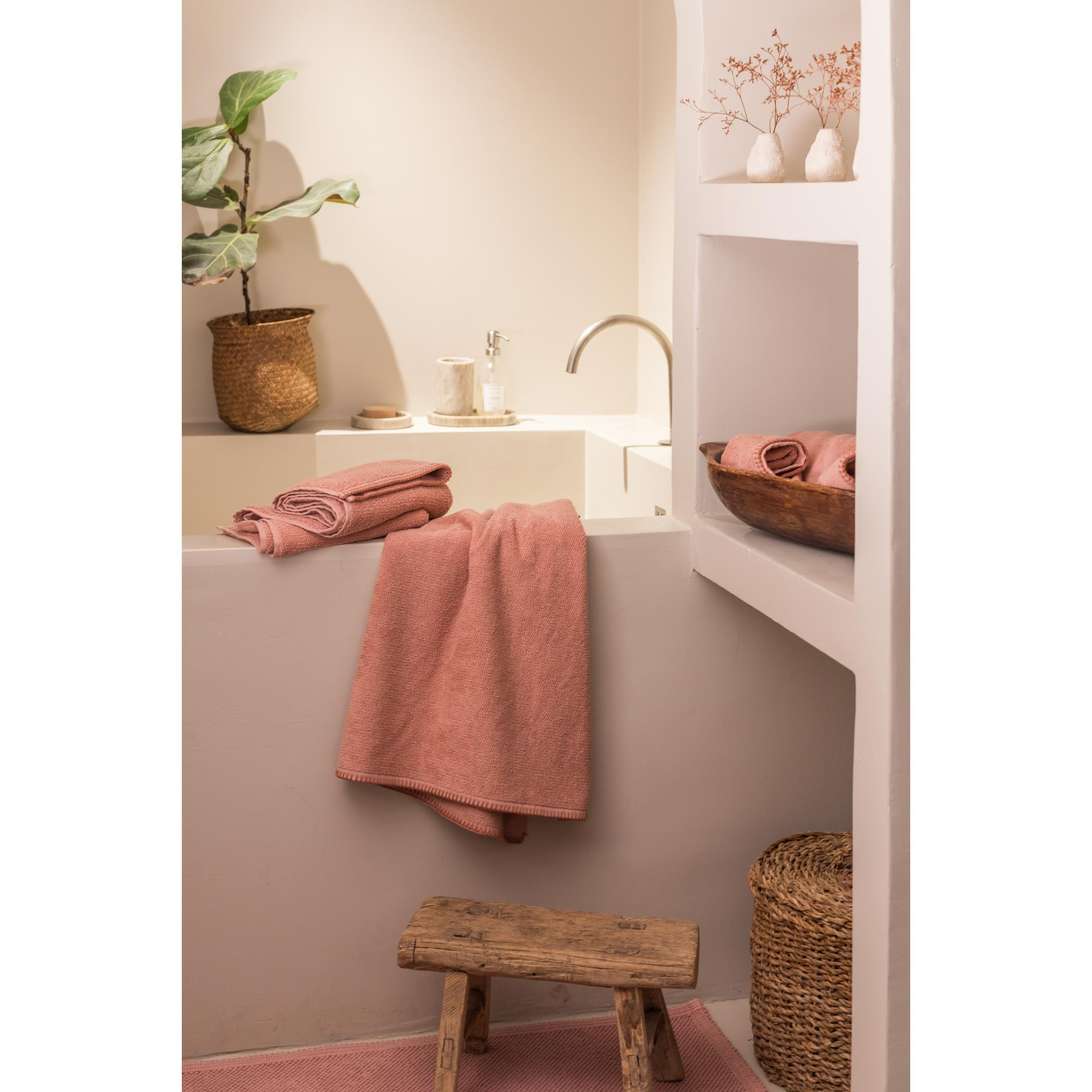HANDTUCH Bora azaleefarben 50 x 100 cm - Rosa, Textil (50/100cm) - Vivaraise