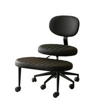 DREHSTUHL DE-41030 mit integrierter Fußstütze 360° drehbar Schwarz - Schwarz, Metall (69/92/40cm) - ComfortXL