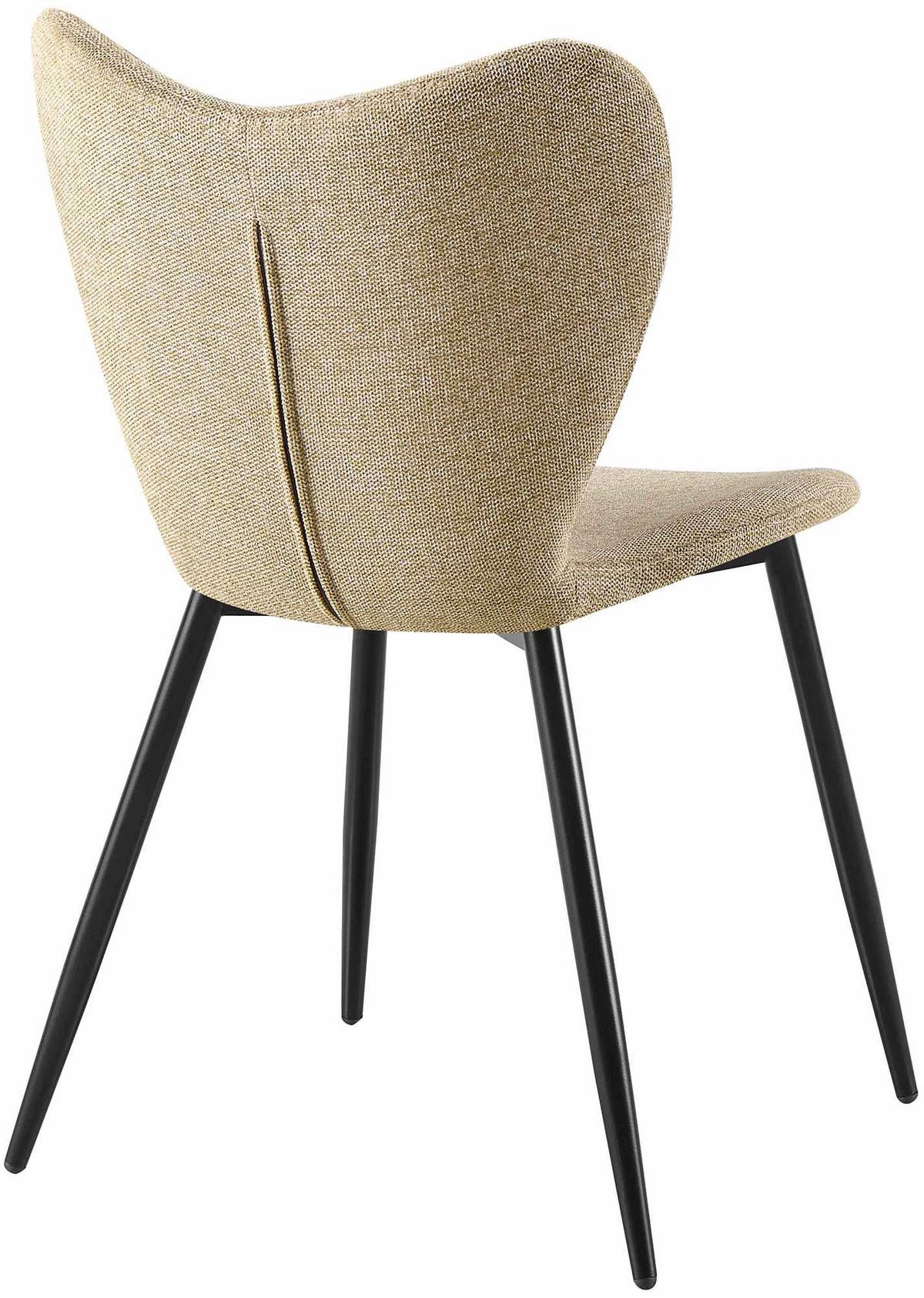 ESSZIMMERSTUHL Stoff Taupe - Taupe/Schwarz, Textil/Metall (50/80/58cm) - CLP