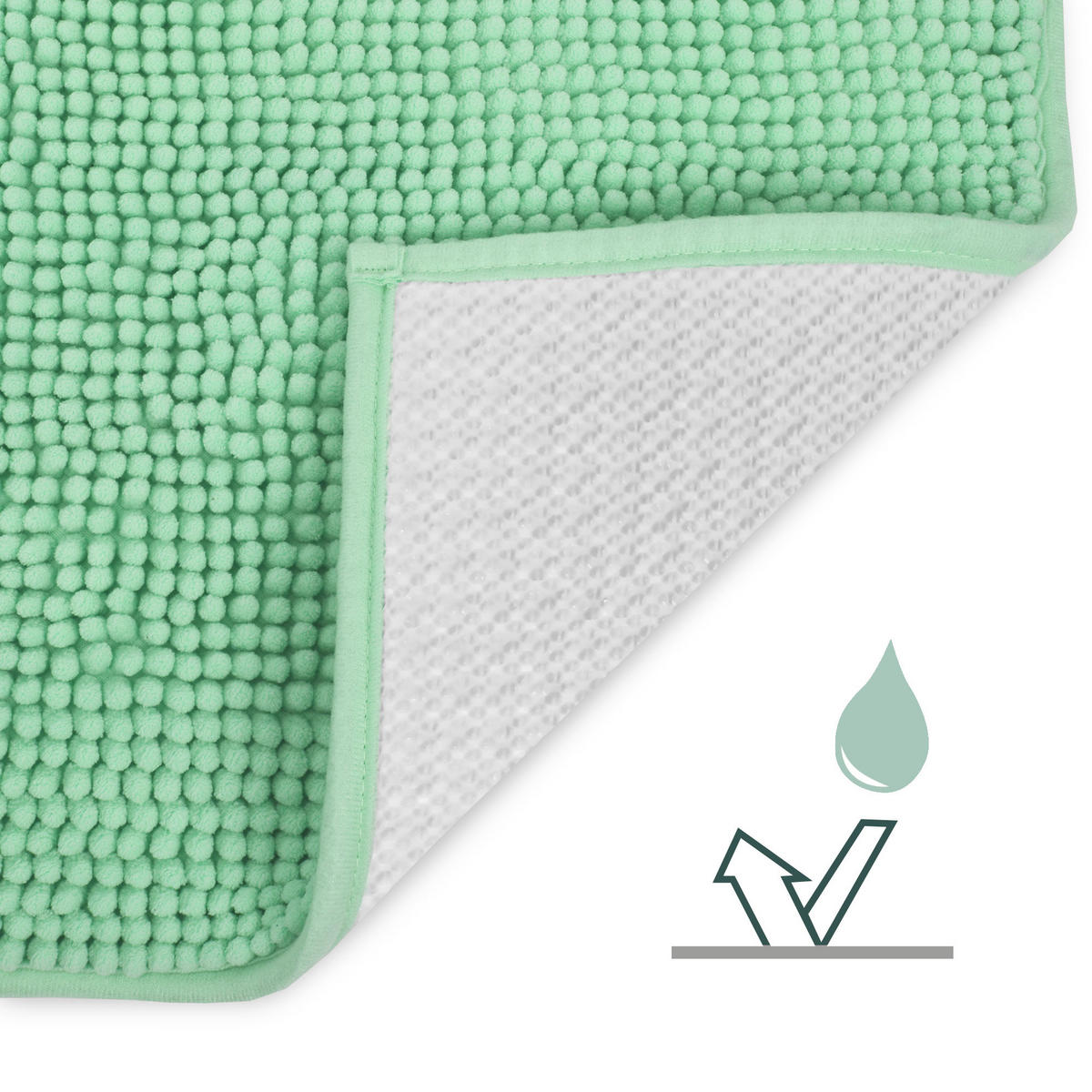 VORLEGER MATTE BeauMare WR 50/50cm Hellgrün - Hellgrün, Textil (50/50cm) - Beautissu 