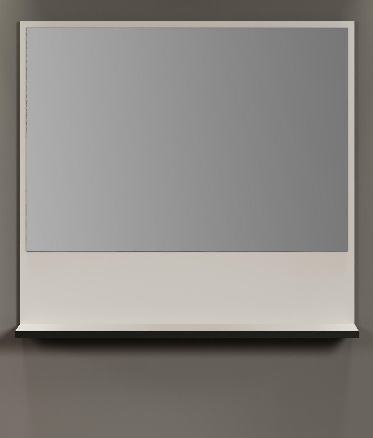 BADSPIEGEL Kaschmir, grau 80 cm, Badezimmer Spiegel mit Ablage - Kaschmir/Grau, Glas/Holzwerkstoff (80/74/14cm) - Top.Furn