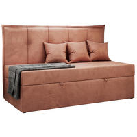 BOXBETT BANCO 90/200 Hellrosa Velvet hydrophob - H3 - Hellrosa, Holz/Textil (90/200cm) - MKS