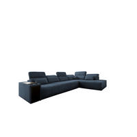 ECKSOFA L-Form Mindy XI Mit Schlaffunktion Und Verstellbarer Rückenlehne Stoff Verita Blau Rechts - Blau, Holz/Textil (350/230cm) - Kaiser Möbel