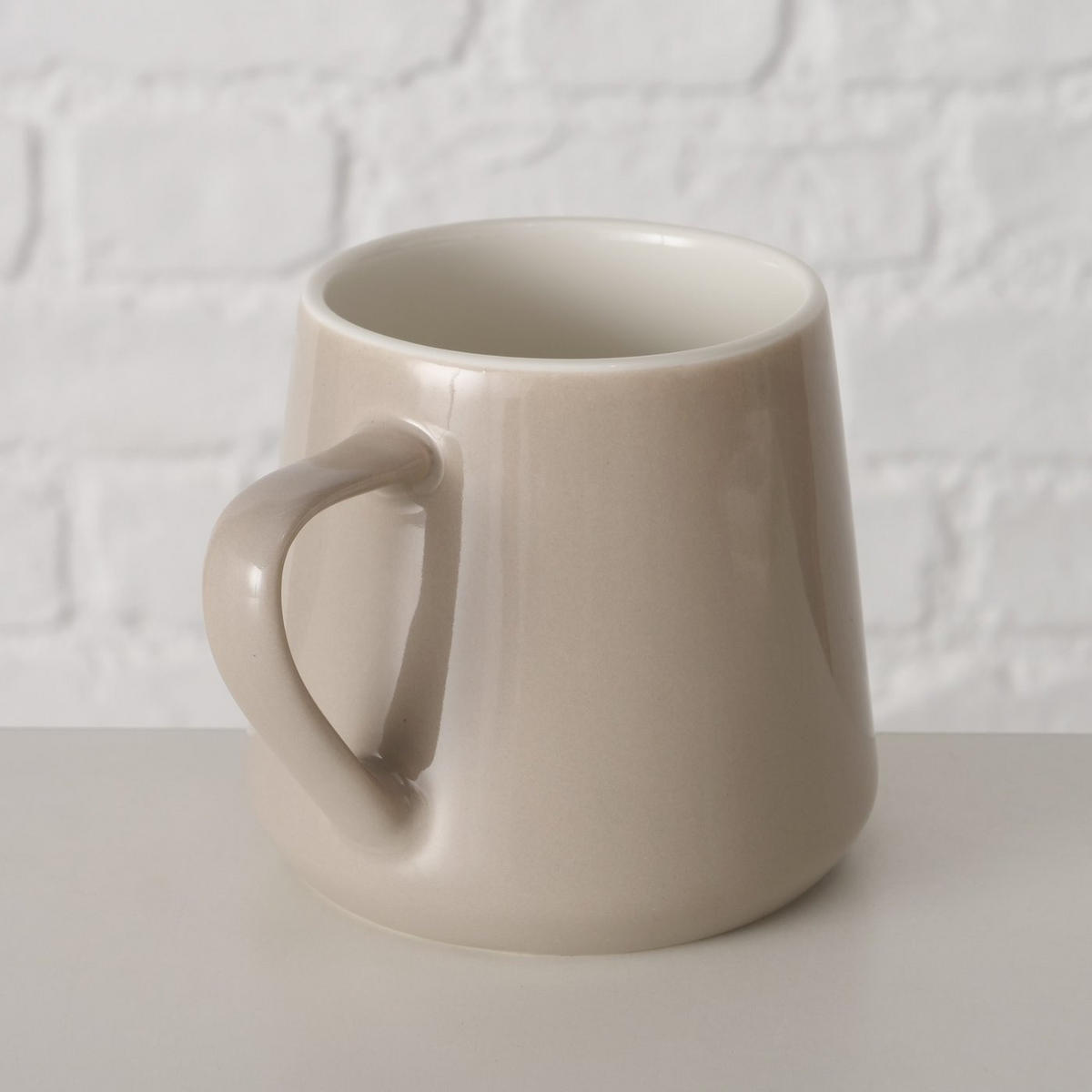 BECHER Sublim 340 ml 10/10/9 cm - Grau, Keramik (10/9/10cm) - Boltze Home