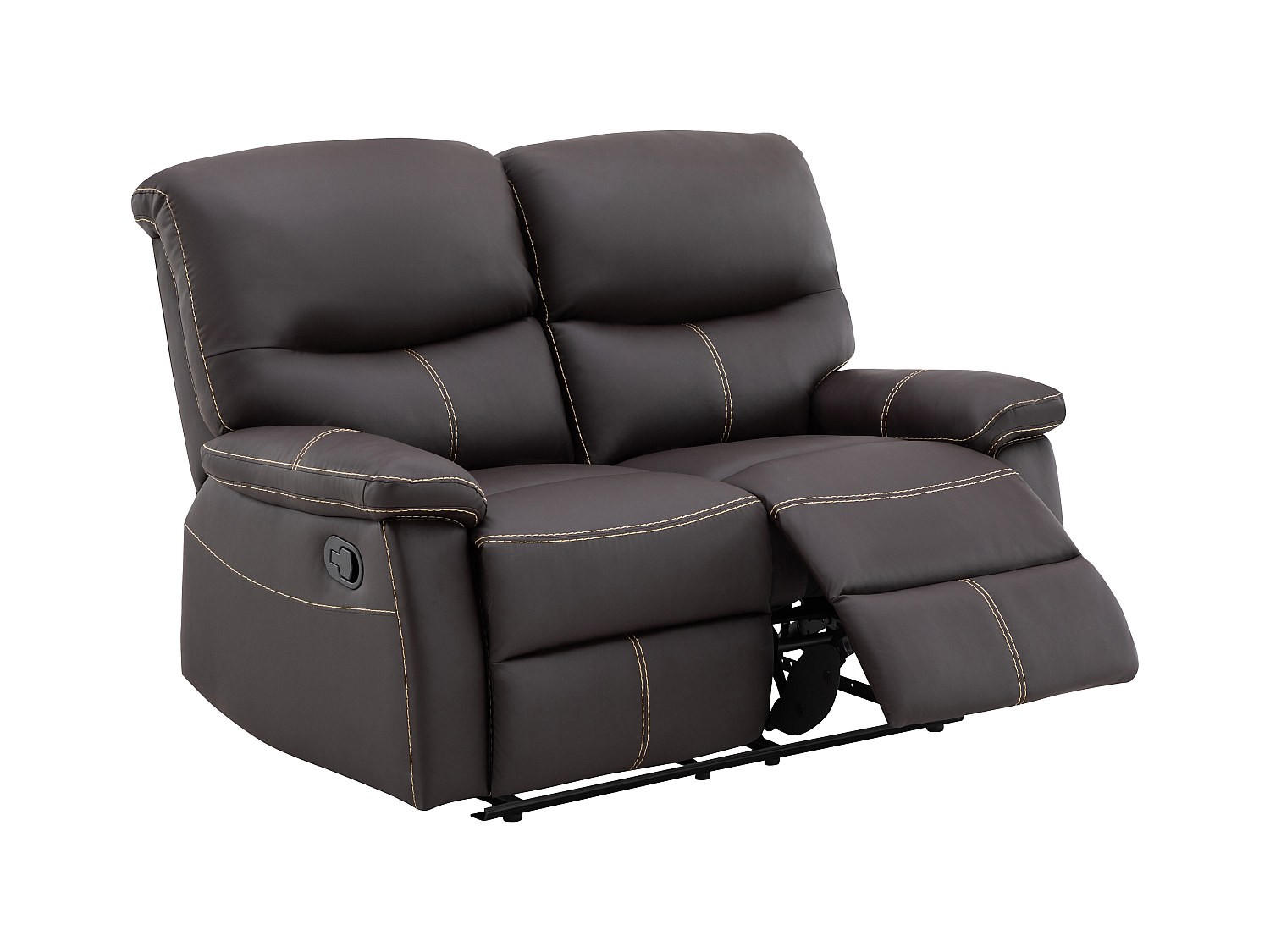 SOFAGARNITUR mit Relaxfunktion - 6 Personen-Sitzer - Kunstleder - Braun - - Braun, Leder (183/95/90cm) - Vente-Unique