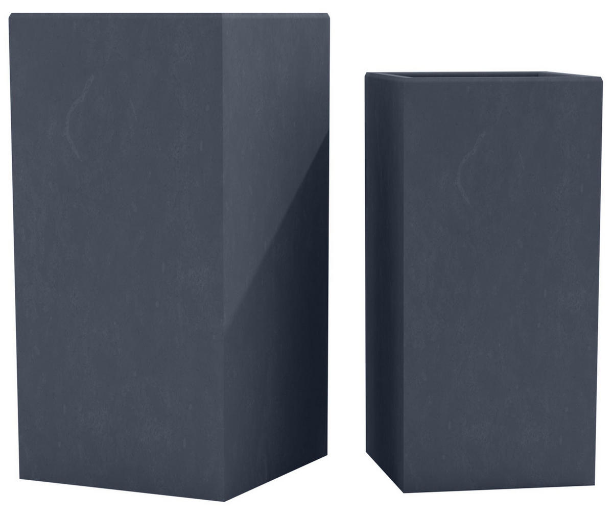 PFLANZKÜBEL 2er Set Anthrazit - Anthrazit, Kunststoff (80cm) - CLP