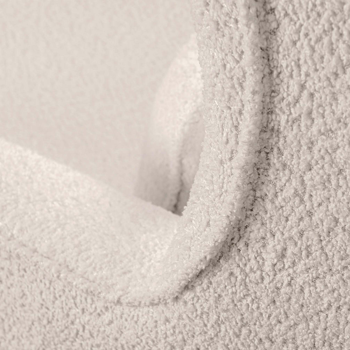 OHRENSESSEL STRALIS inklusive dekorativem Kissen, Ecru - Ecru, Textil (82/108/80cm) - KONSIMO®