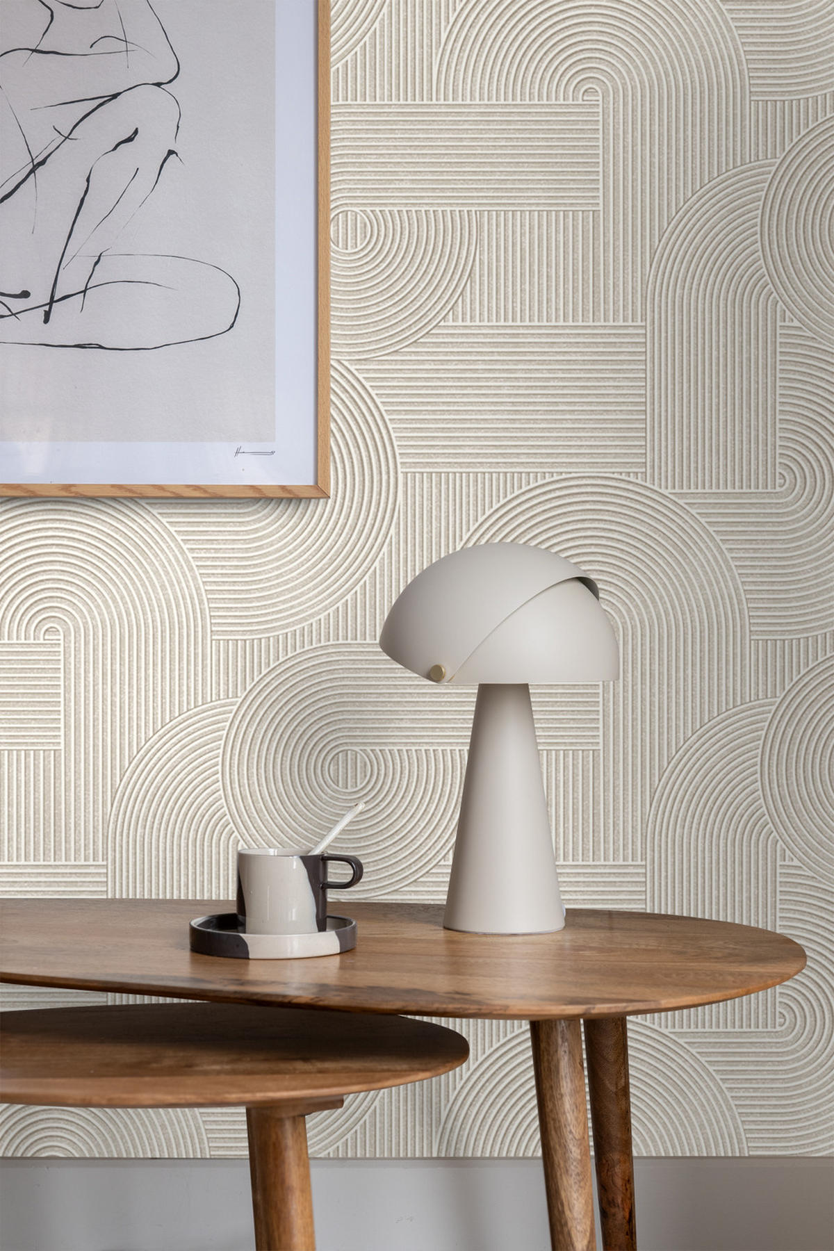 TAPETE 3D-Muster 53 cm x 10.05 m - Grau, Papier (53/1000cm) - Origin Wallcoverings