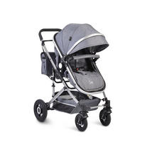 KINDERWAGEN Ciara grau Tragetasche Sportsitz Wickeltasche faltbar Sitz umkehrbar - Grau, Metall (94/63/103cm) - Moni