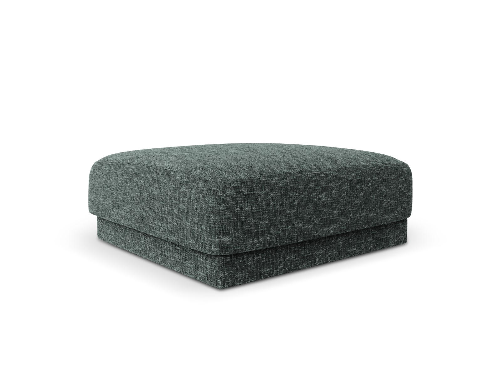 POUF Miley aus Chenille-Stoff petrol - Petrol, Textil (90/40/90cm) - Micadoni