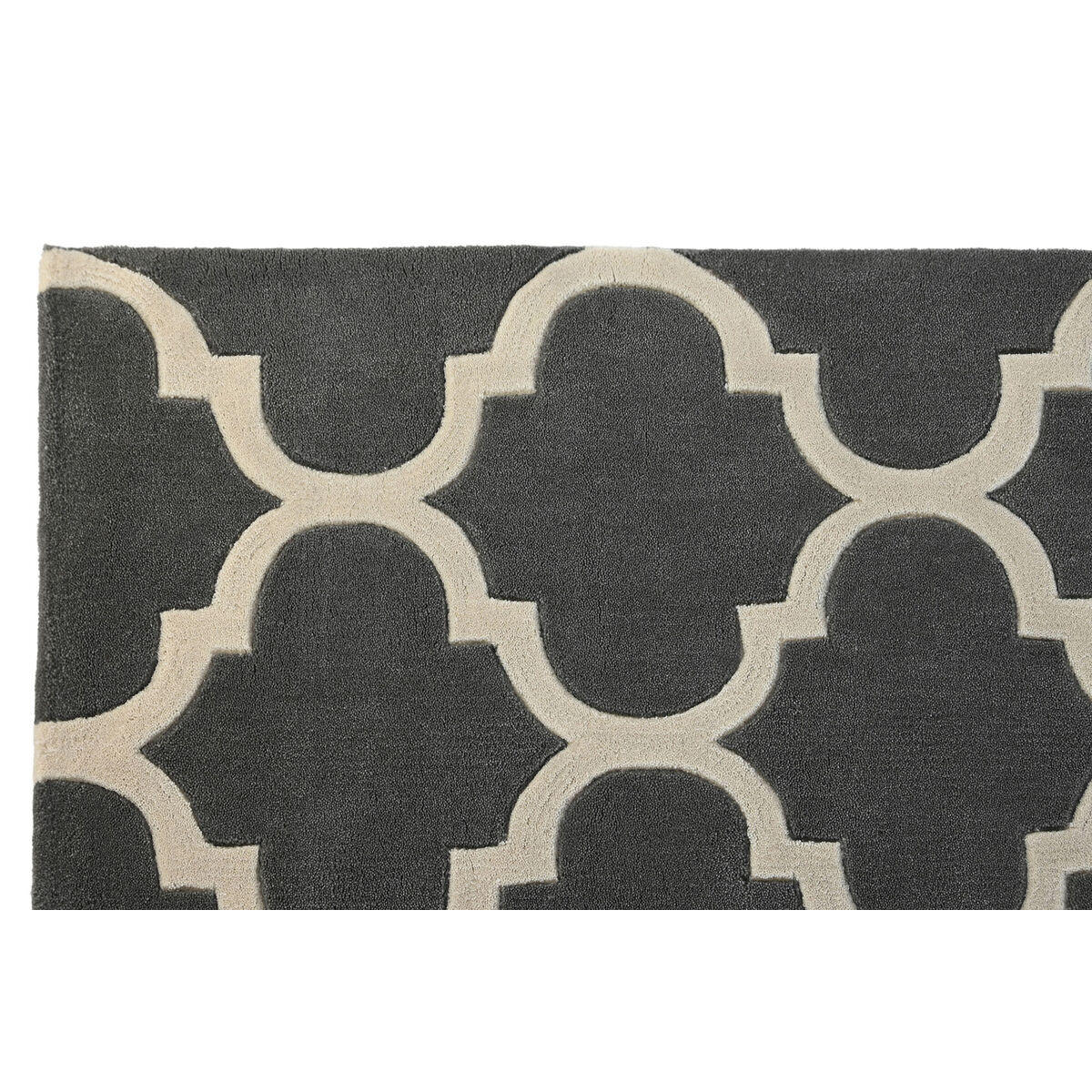 TEPPICH Grau Polyester 120 x 180 x 2 cm Ethnisch - Grau, Kunststoff (120/180cm) - DKD Home Decor