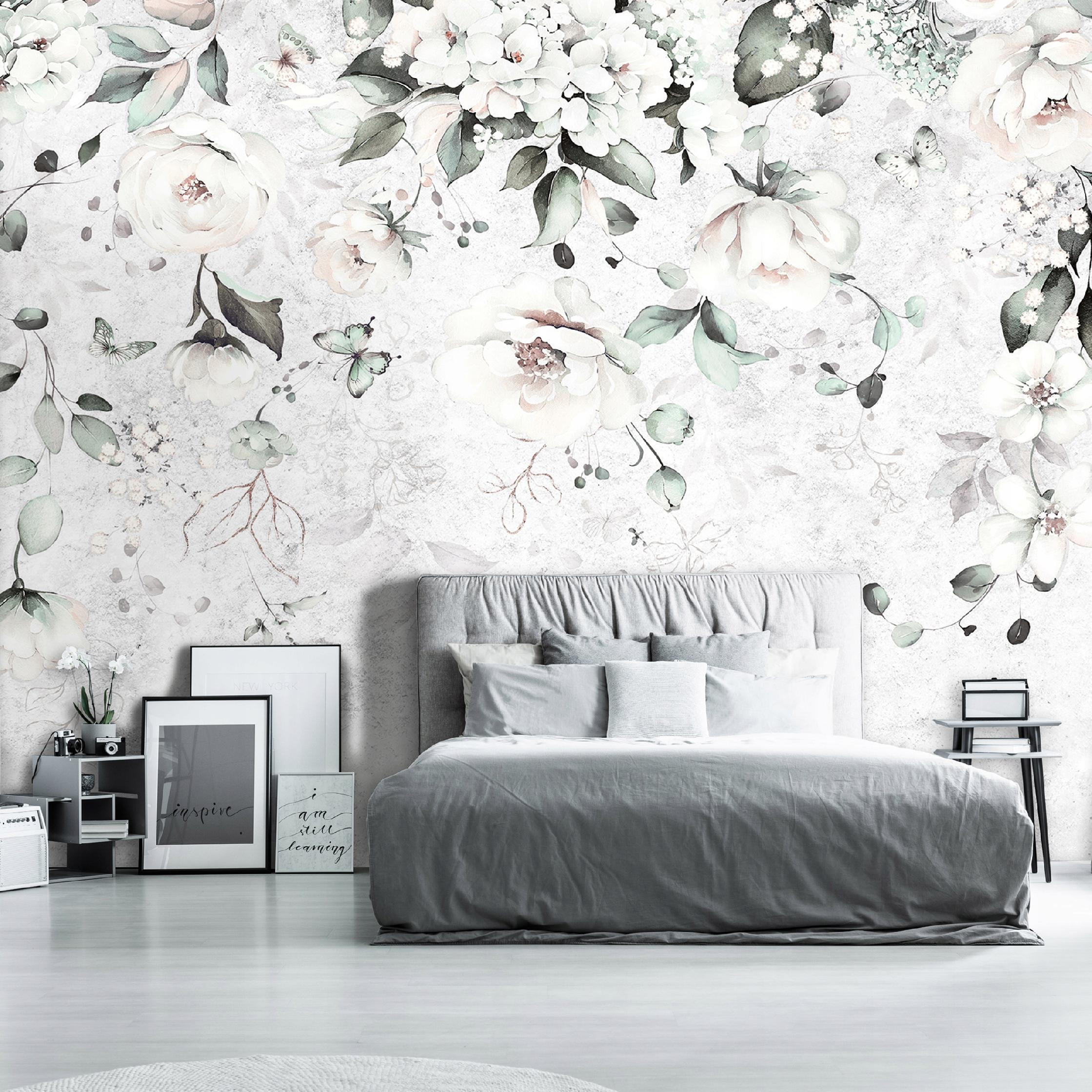 FOTOTAPETE Blätter Hängend Grau 416x254 cm - Multicolor, Papier (416/254cm) - Wallarena