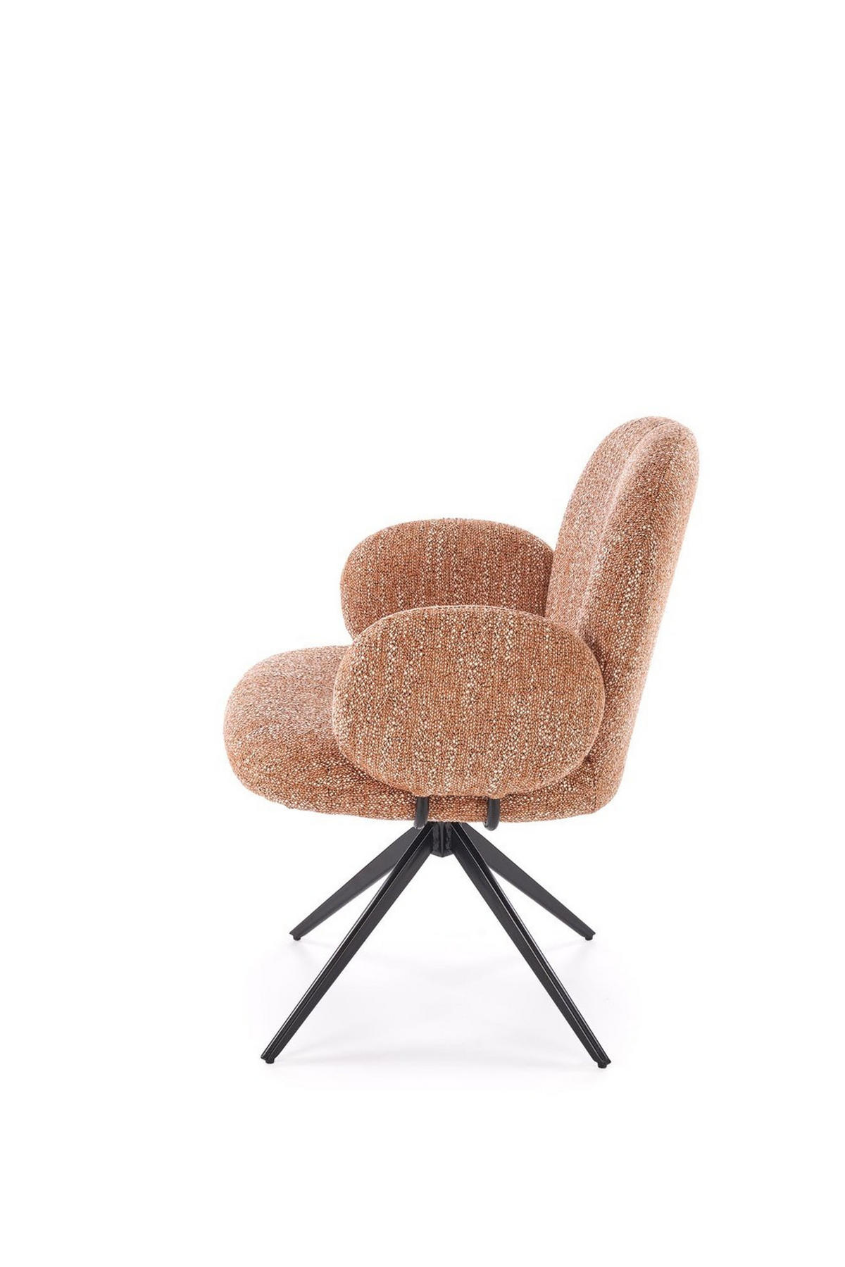 Sessel BERRY 360° gepolstert Rotbraun - Rotbraun, Textil (65/83/64cm) - Lookway