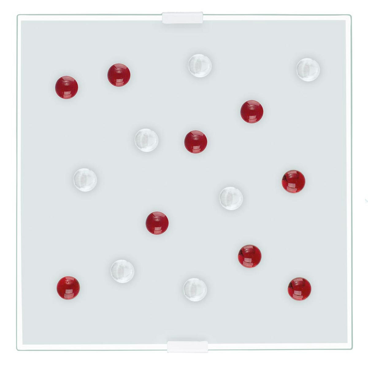 LED DECKENLEUCHTE SANTIAGO 1 Weiß satiniert - Weiß, Glas (29/29/7.5cm)