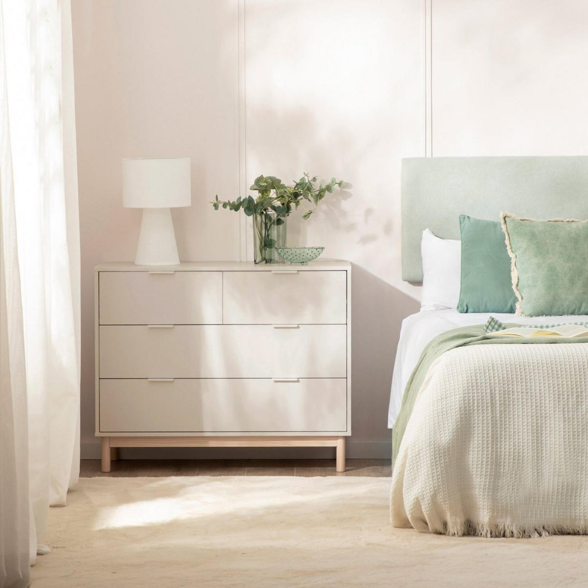 KOMMODE MIT SCHUBLADEN Elian Weiß 100 cm x 80 cm - Weiß, Holzwerkstoff (100/80/40cm) - Klast Home