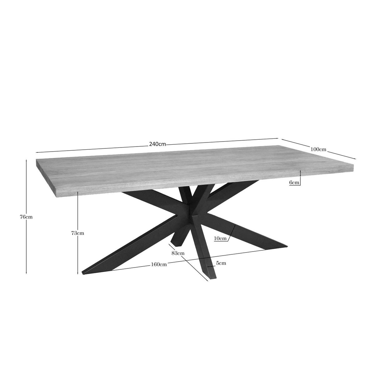 ESSTISCH Dakota Braun 100/240/76 cm - Braun, Holz (100/240/76cm) - Starfurn