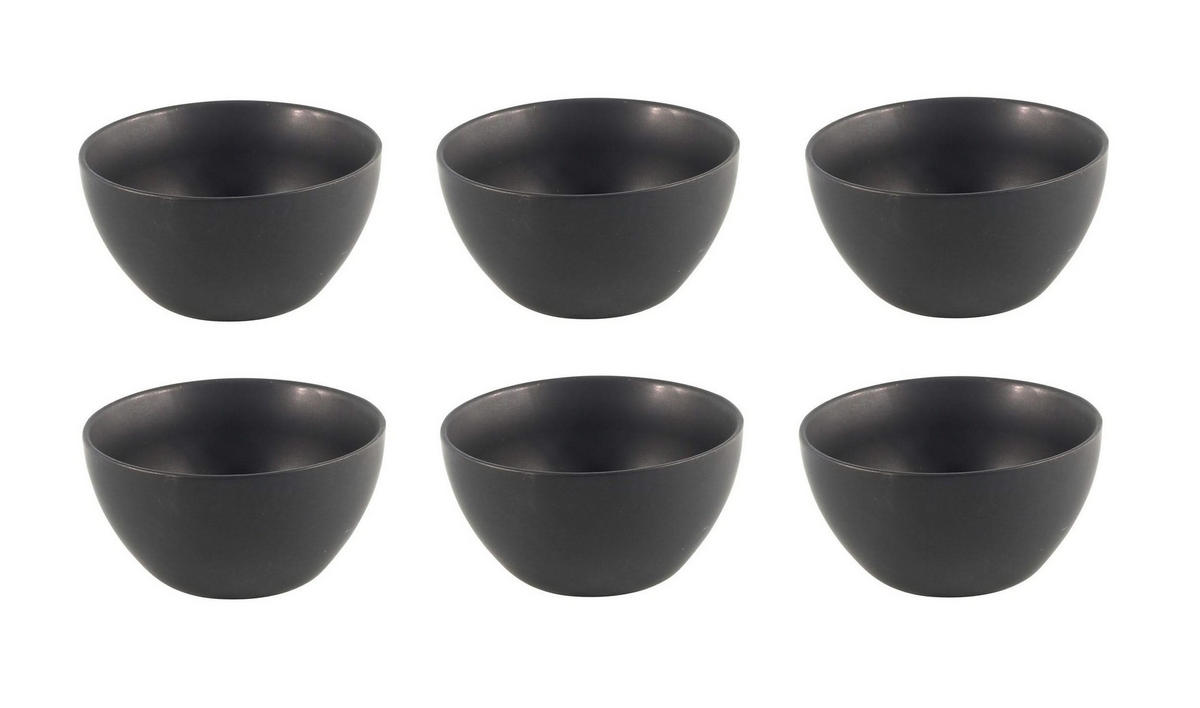 SCHÜSSEL Suppenschalen / Schalen - Black Tie ø 14 cm - 6 Stück - Schwarz, Keramik (2/9/14cm) - Studio Tavola