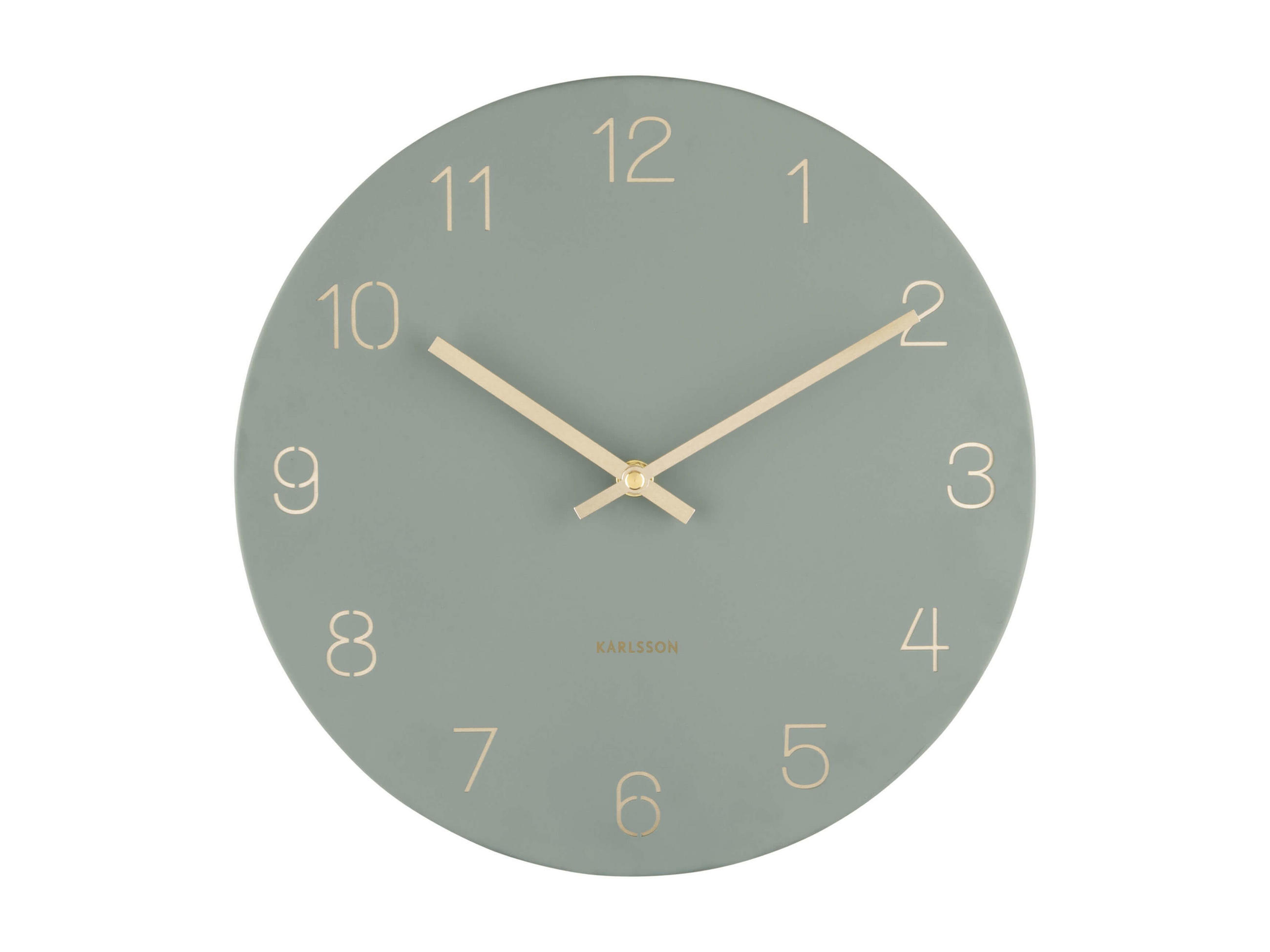 WANDUHR Grün 30x30cm - Grün, Metall (30/30/4cm) - ONZENO