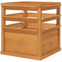 HOCHBEET 53/53/73 cm Dunkelbraun - Dunkelbraun, Holz/Metall (65/73/65cm) - Oxeza