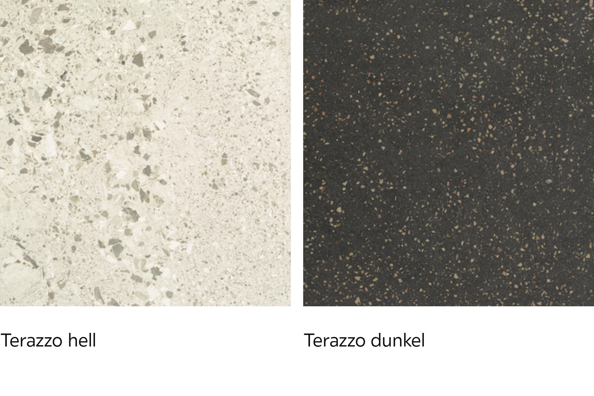 Arbeitsplatte Terazzo hell/dunkel