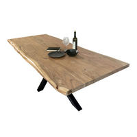 ESSTISCH CALI - Beige/Schwarz, Holz/Metall (100/240/77cm) - SAM