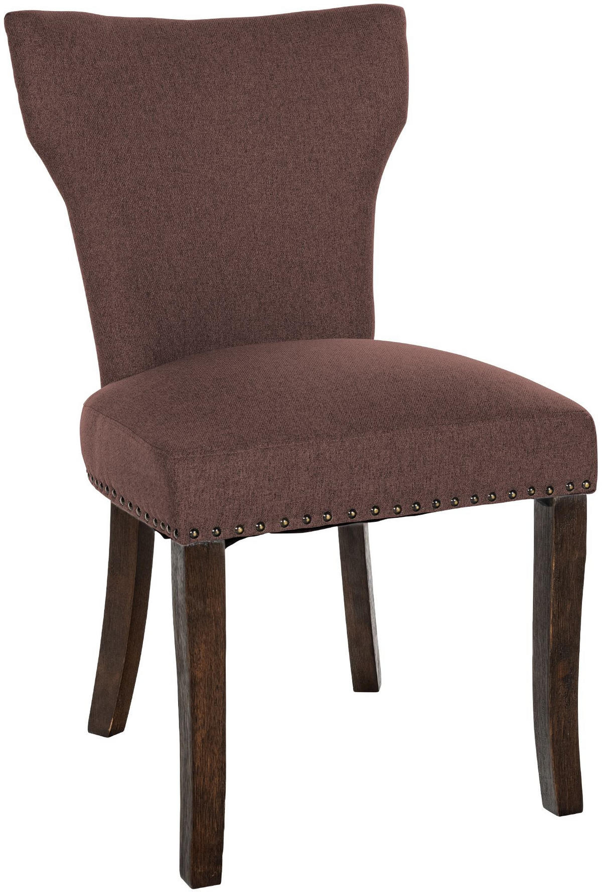 WOHNZIMMERSTUHL Stoff braun - Braun, Holz/Textil (52/90/59cm) - CLP