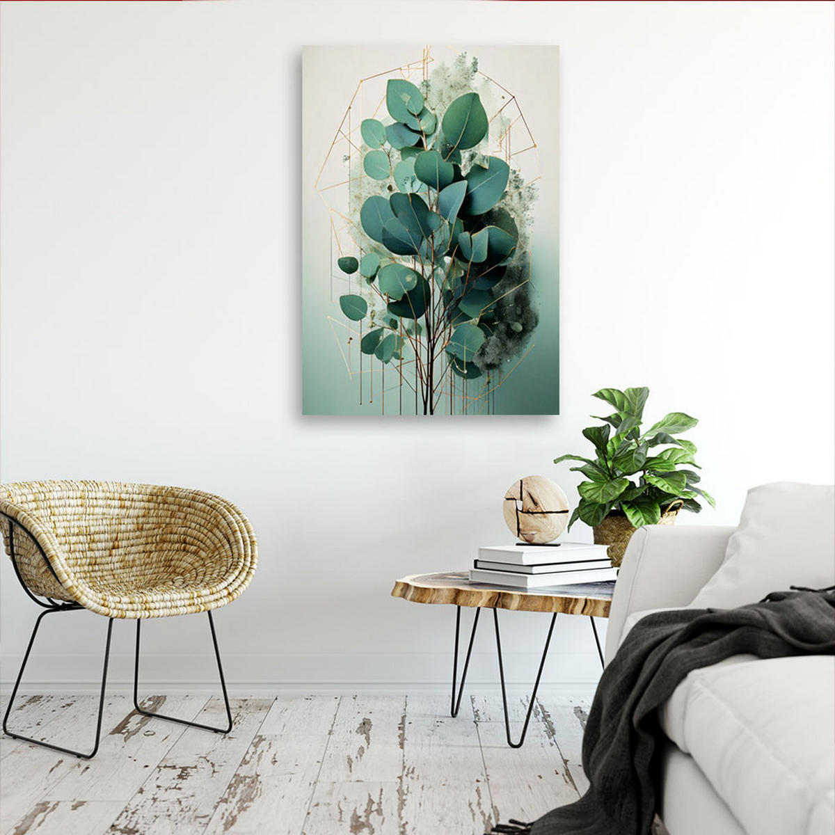 LEINWANDBILD Natur und Botanik 80x120cm - Grün, Textil (80/120cm) - Feeby