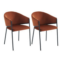 STUHL - 53cm x 61cm - Polyester - terracotta - ORDIDA - Braun, Textil (53/80/61cm) - Vente-Unique