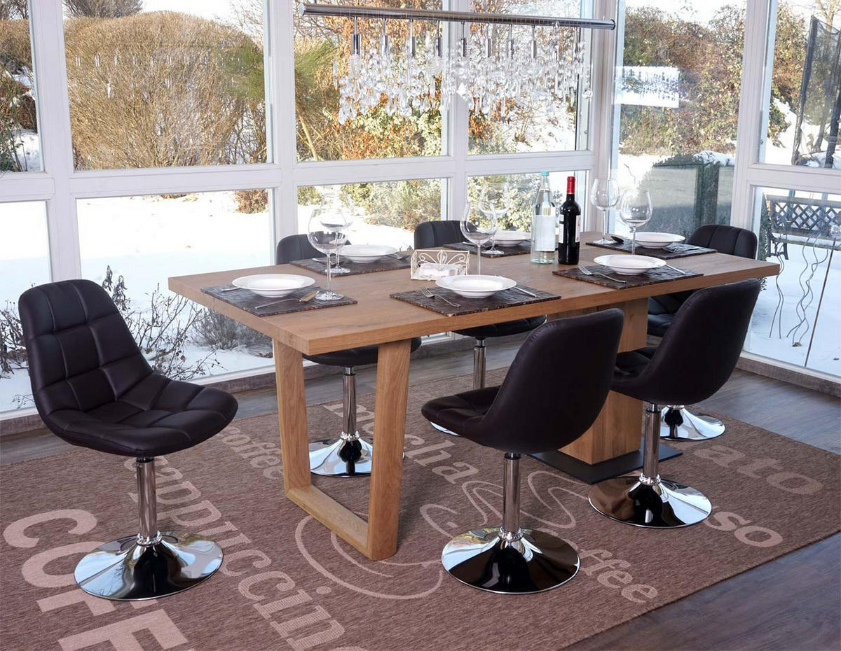 ESSZIMMERSTUHL Braun 6er-Set - Braun, Textil (47/84/50cm) - MCW