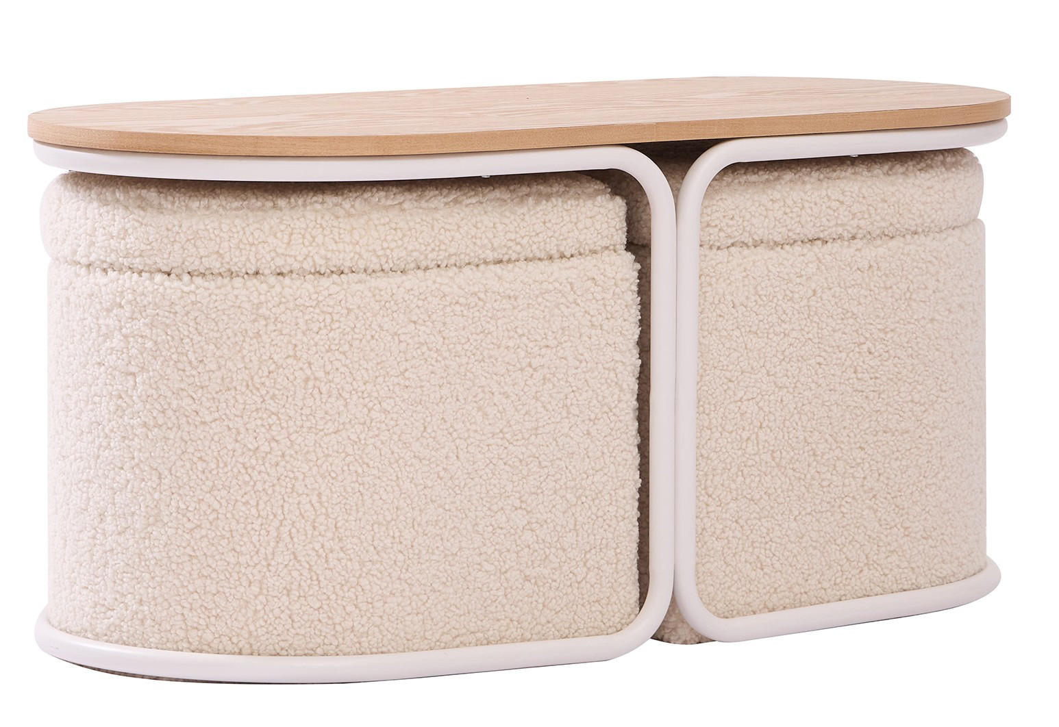 Nordlys Couchtisch Weiß 90x44x41.5 cm