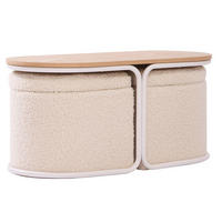 COUCHTISCH Rund Braun 90 x 41.5 x 44 cm - Weiß, Holz (41.5/90/44cm) - Nordlys