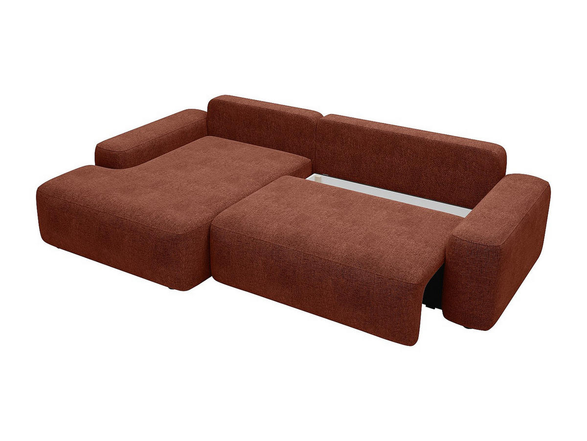 SCHLAFSOFA - 4 Personen - stoff - terracotta Daviso - Terracotta, Textil (264/87/162cm) - Vente-Unique