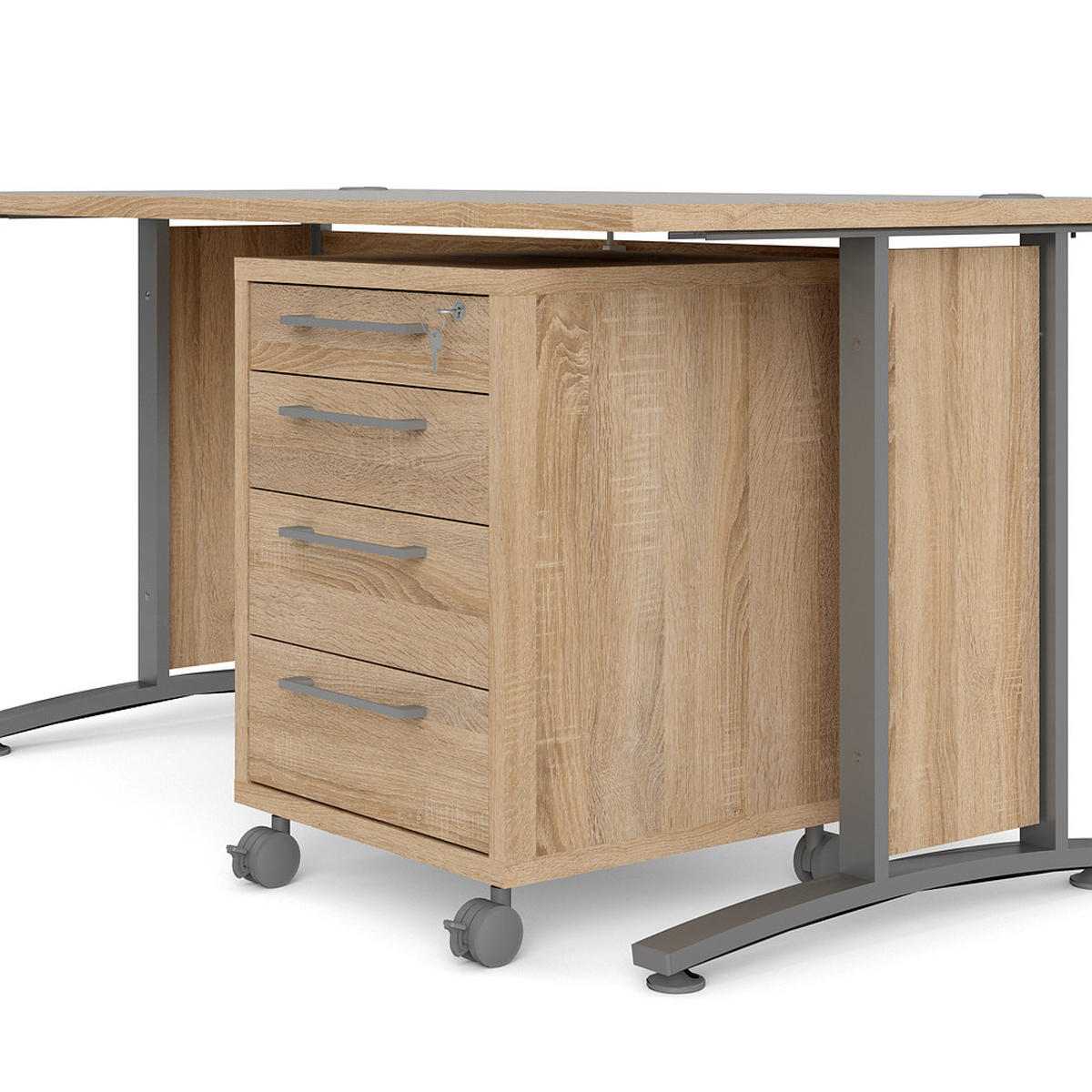 SCHREIBTISCH Eiche Dekor - Eiche Wotan, Holzwerkstoff (80/150/75cm) - ebuy24