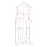 RAFT cu 3 niveluri metal alb pliabil Tequendama - alb, metal (46/124/34cm) - Beliani