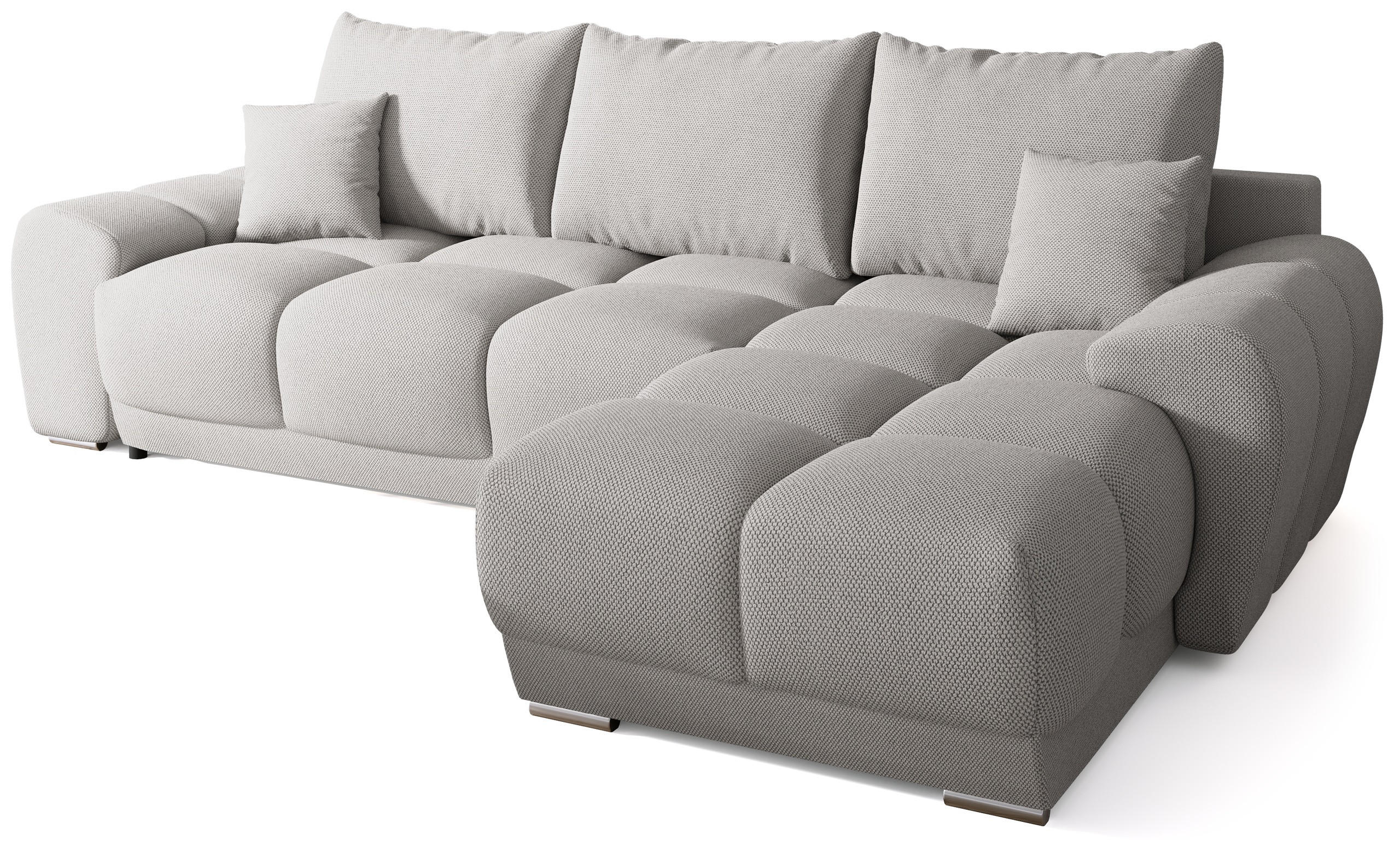 Bromarkt Ecksofa Hellgrau 290x180 cm