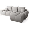 ECKSOFA Nubes mit Schlaffunktion Hellgrau - Silberfarben/Hellgrau, Kunststoff/Textil (290/180cm) - Bromarkt