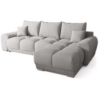 ECKSOFA Nubes mit Schlaffunktion Hellgrau - Silberfarben/Hellgrau, Kunststoff/Textil (290/180cm) - Bromarkt