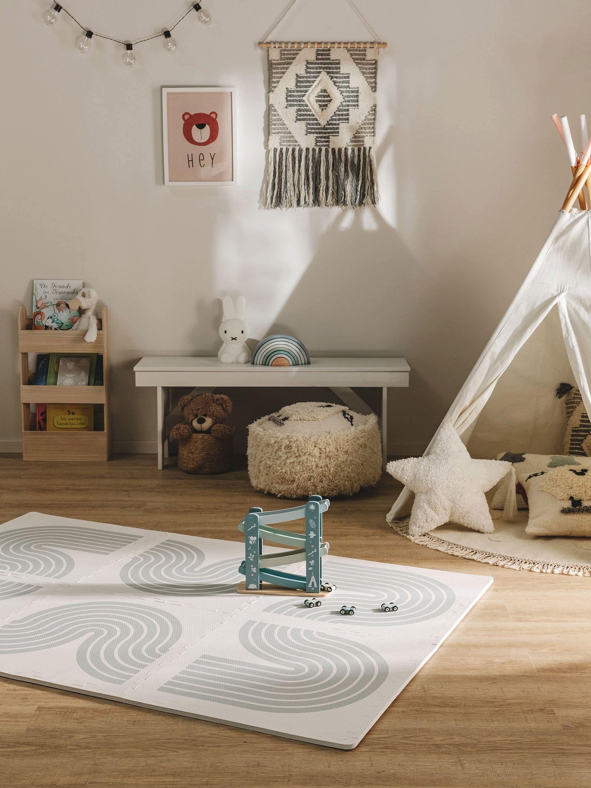 SPIELMATTE Archie Cream/Grau 120x180 cm - Creme, Textil (120/180cm) - Lytte