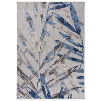 TEPPICH Outdoor Blue Pflanzlich Kurzflor Rechteckig Grey - 160x230 cm - Grau, Textil (160/230cm) - Mazovia