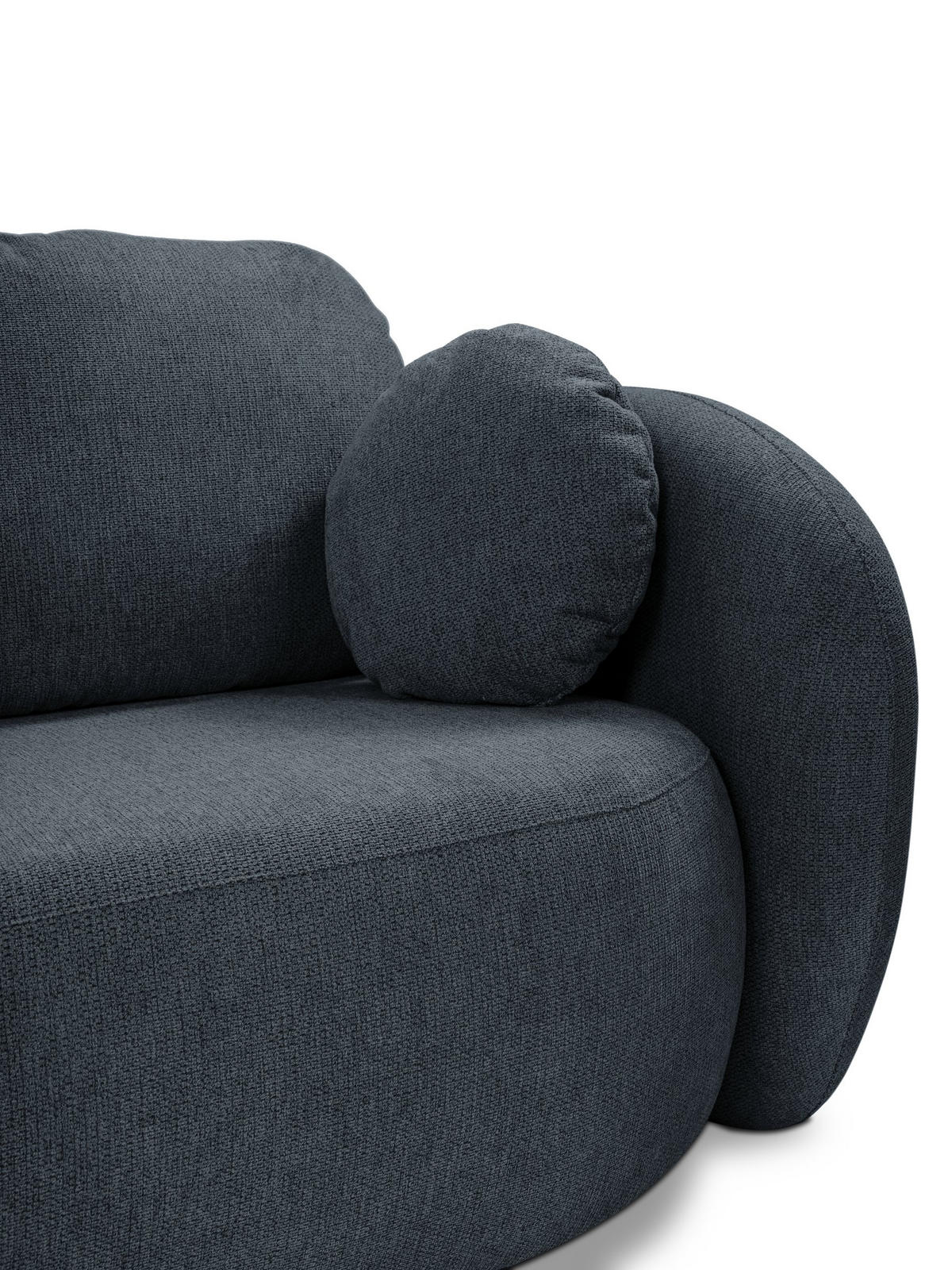 BETTSOFA AMICO Blau Geflochtener Stoff mit Schlaffunktion - Blau, Holz (238/86.5/101cm) - MASSENO