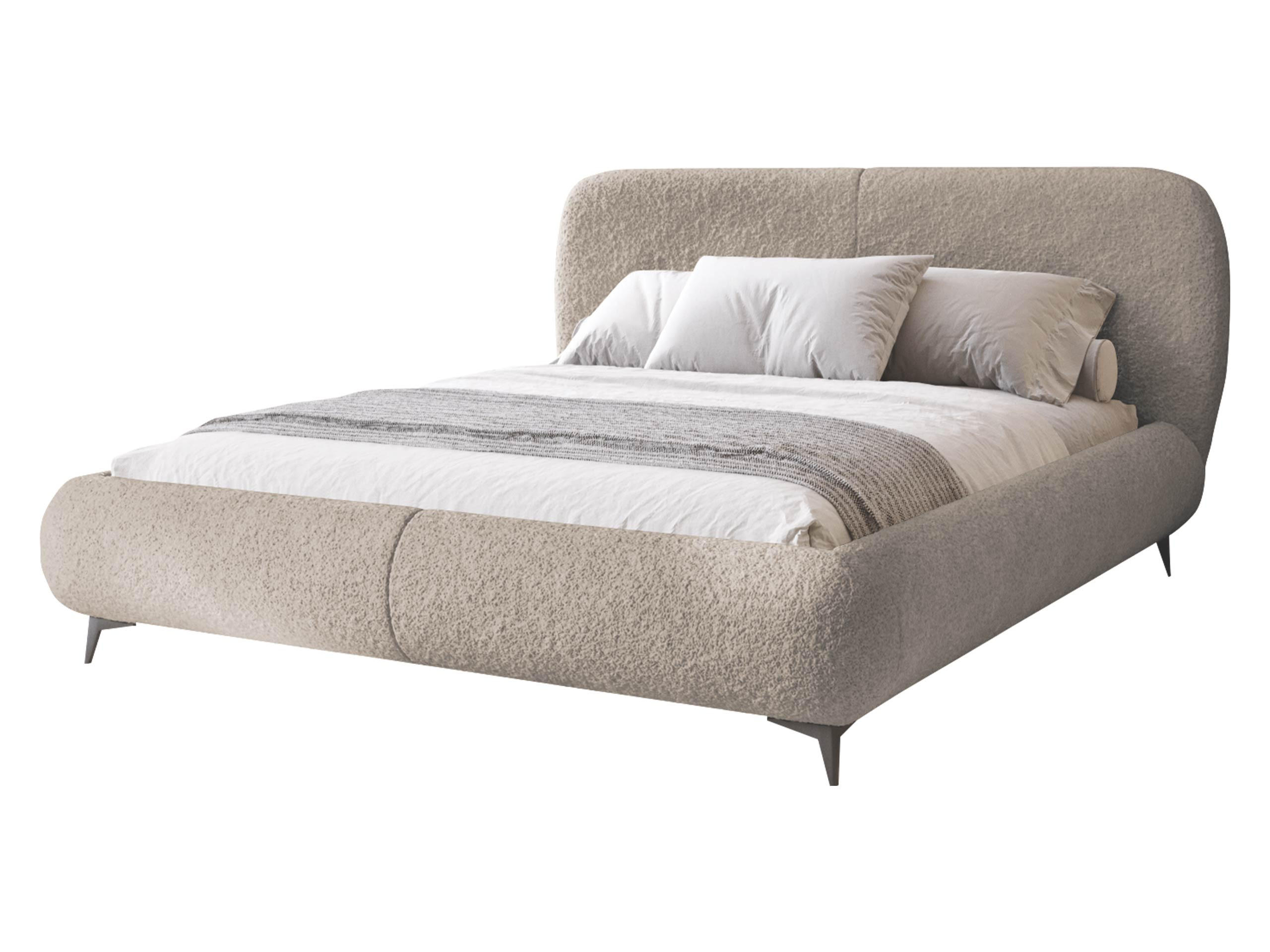 POLSTERBETT Moe - Hellbraun/Schwarz, Holz/Holzwerkstoff (180/200cm) - MIRJAN24