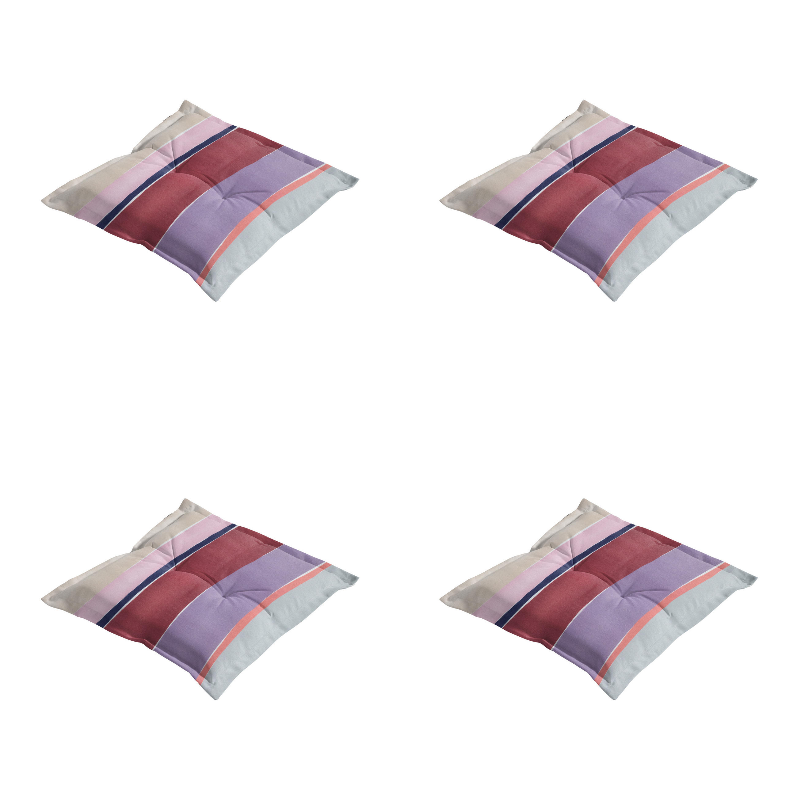 SITZKISSEN Nox - Mehrfarbig - 50/50/7 cm - 4er-Set - Multicolor, Textil (50/7/50cm) - Madison