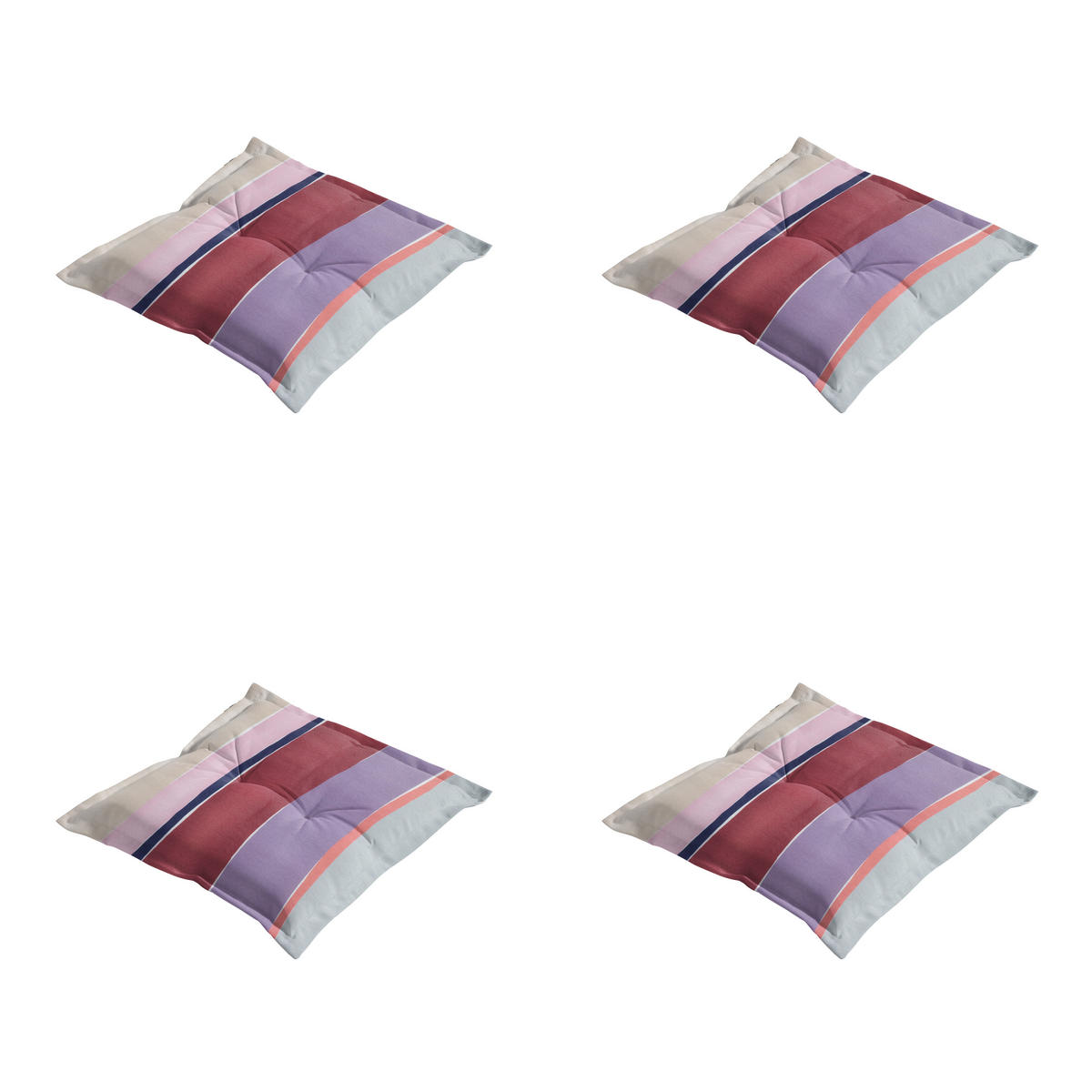 SITZKISSEN Nox - Mehrfarbig - 50/50/7 cm - 4er-Set - Multicolor, Textil (50/7/50cm) - Madison