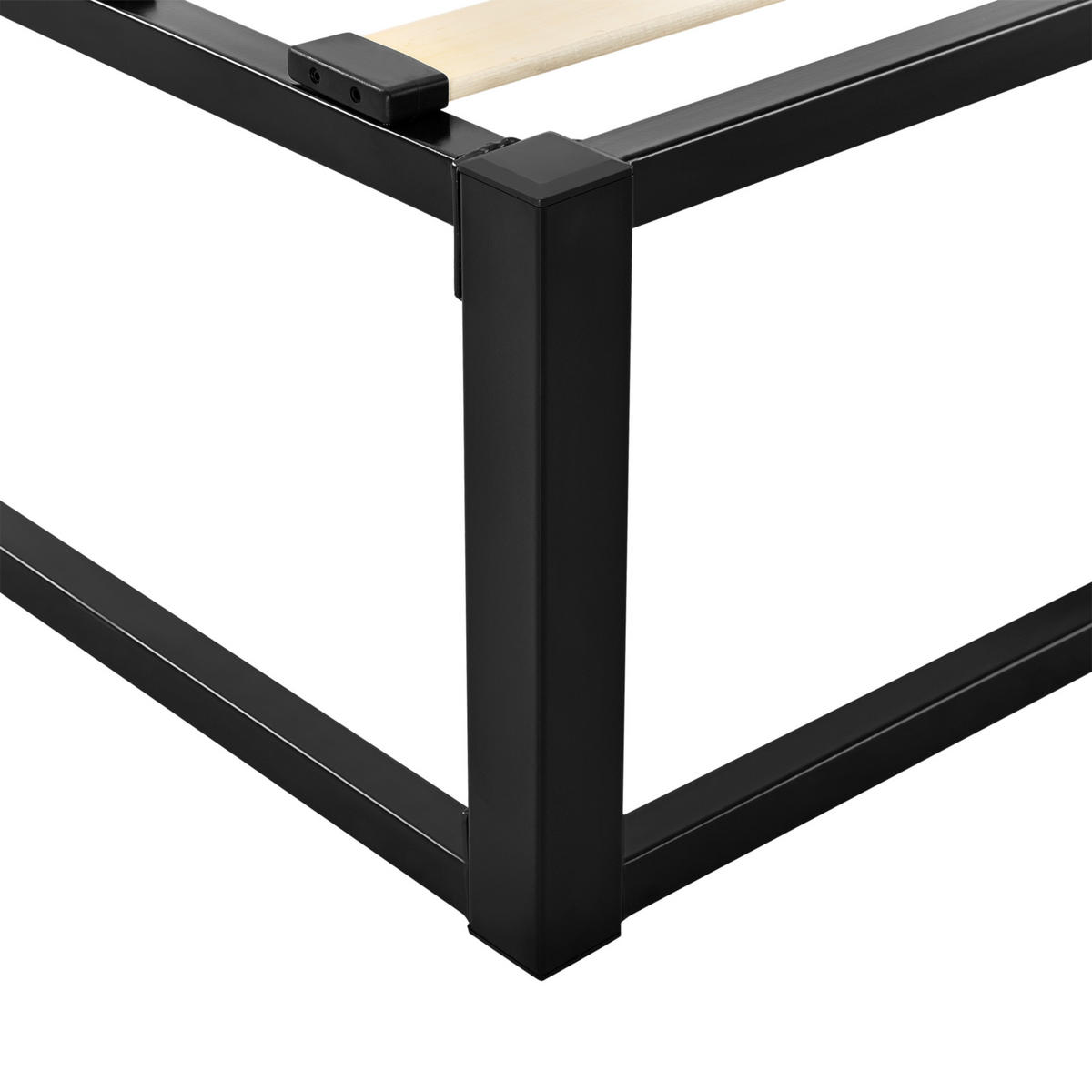 METALLBETT Kreta - Schwarz, Metall (160/200cm) - [en.casa]