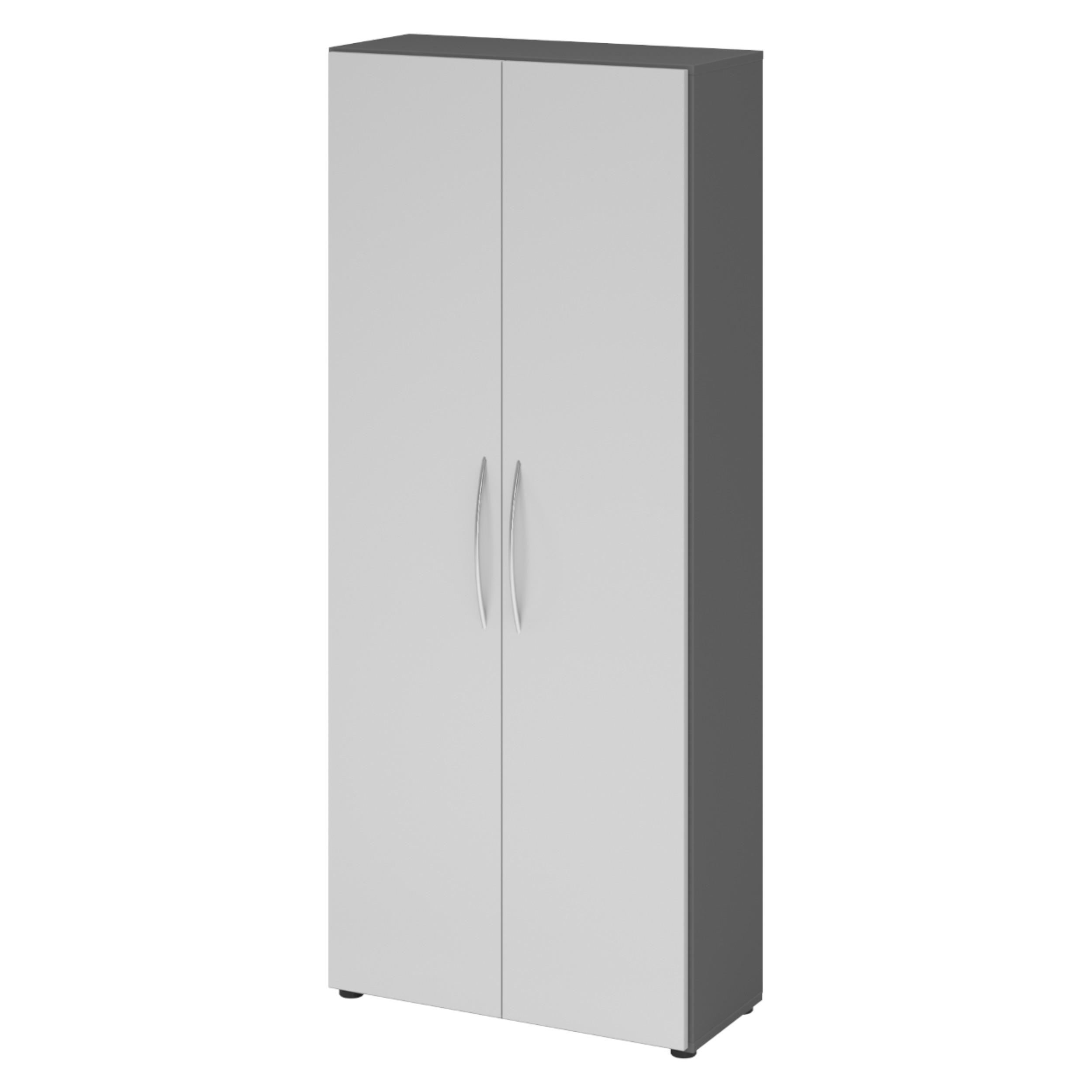 AKTENSCHRANK - 5 Ordnerhöhen 35/80/188 cm in Graphitfarben/Grau - Graphitfarben/Grau, Holzwerkstoff (80/188/35cm) - bümö