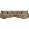 ECKSOFA VERSO L Beige Plüsch - Beige/Schwarz, Kunststoff/Textil (270/270cm) - MKS